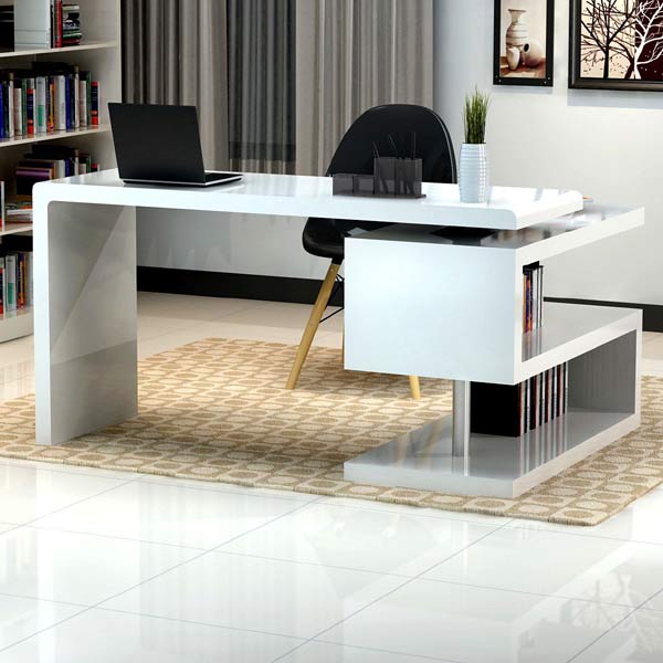 J&M Furniture - 19" Modern Office Desk in White - 17914 - GreatFurnitureDeal