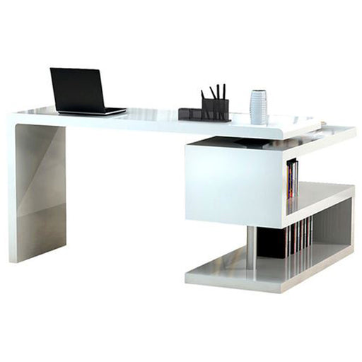J&M Furniture - 19" Modern Office Desk in White - 17914