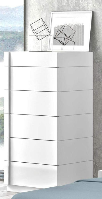 J&M Furniture - Amora Natural White Lacquer 4 Piece Queen Platform Bedroom Set - 17869-Q-4SET