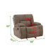 GFD Home - Ohio Manual Recliner 3Pc Living Room Set Made With Chenille Upholstery in Brown - GreatFurnitureDeal