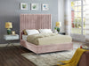 Meridian Furniture - Candace Velvet Queen Bed in Pink - CandacePink-Q - GreatFurnitureDeal
