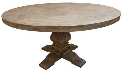 Coaster Furniture - Florence Round Pedestal Dining Table Rustic Smoke - 180200 - GreatFurnitureDeal