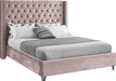 Meridian Furniture - Aiden Velvet King Bed in Pink - AidenPink-K - GreatFurnitureDeal