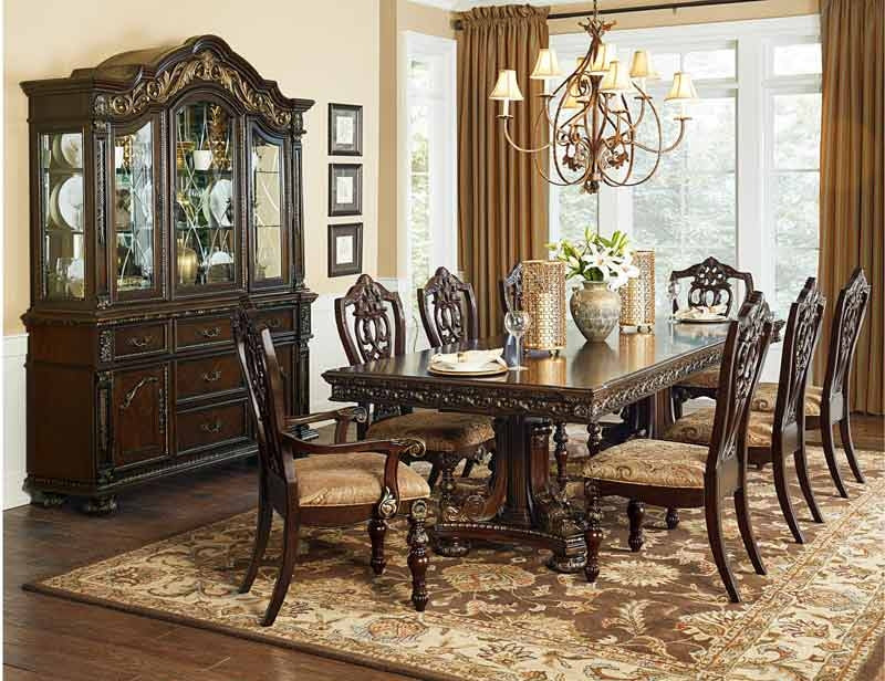 Homelegance - Catalonia Cherry 7 Piece Dining Table Set - 1824-112-7 - GreatFurnitureDeal