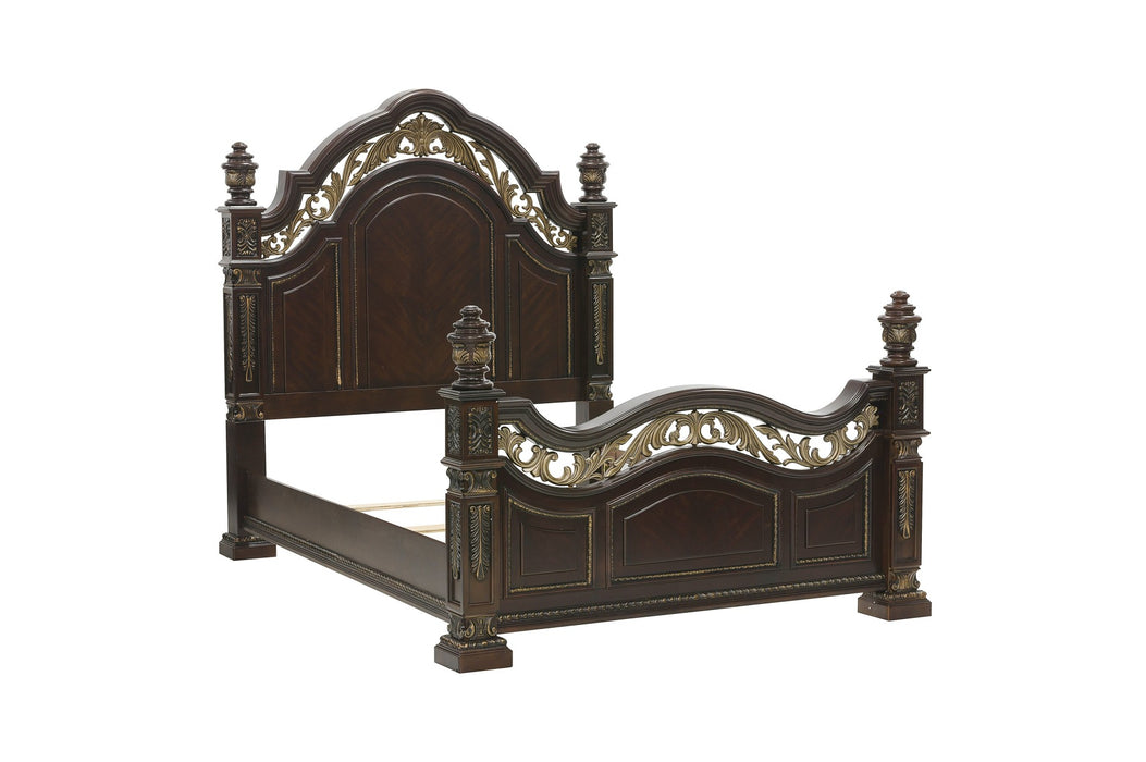Homelegance - Catalonia 3 Piece Queen Bedroom Set in Dark Cherry - 1824-1-3SET - GreatFurnitureDeal