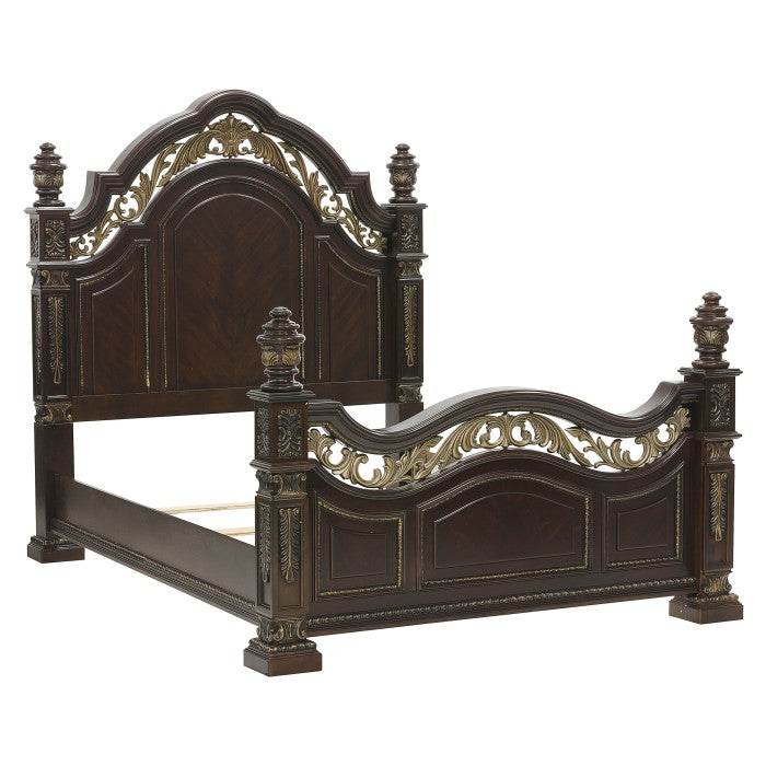 Homelegance - Catalonia Queen Bed in Dark Cherry - 1824-1* - GreatFurnitureDeal