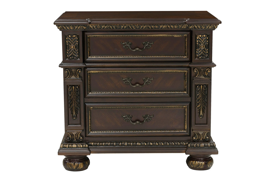 Homelegance - Catalonia 3 Piece Queen Bedroom Set in Dark Cherry - 1824-1-3SET - GreatFurnitureDeal