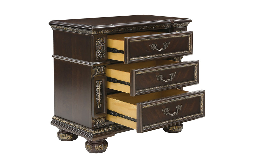 Homelegance - Catalonia 3 Piece Queen Bedroom Set in Dark Cherry - 1824-1-3SET - GreatFurnitureDeal