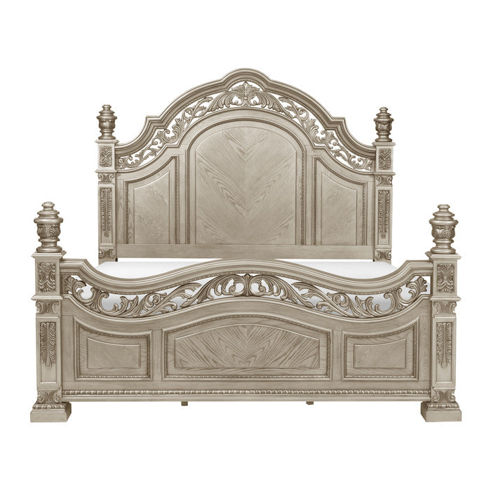 Homelegance - Catalonia Queen Bed in Platinum Gold - 1824PG-1