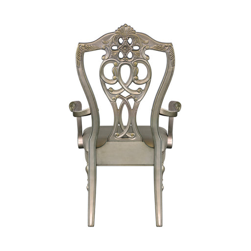 Homelegance - Catalonia Platinum Gold Arm Chair (Set of 2) - 1824PGA - GreatFurnitureDeal