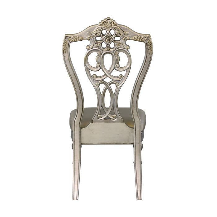 Homelegance - Catalonia Platinum Gold Side Chair (Set of 2) - 1824PGS - GreatFurnitureDeal