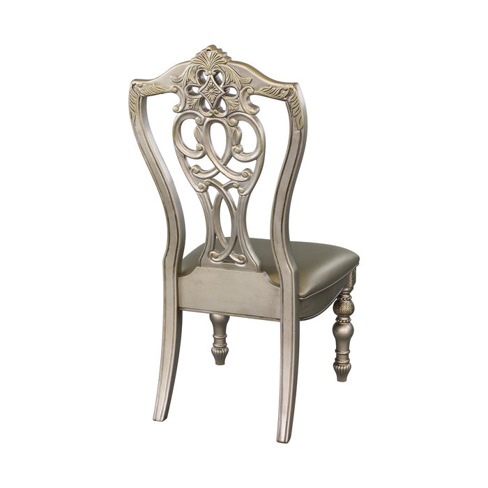 Homelegance - Catalonia Platinum Gold Side Chair (Set of 2) - 1824PGS