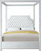 Meridian Furniture - Rowan Velvet King Bed in White - RowanWhite-K - GreatFurnitureDeal
