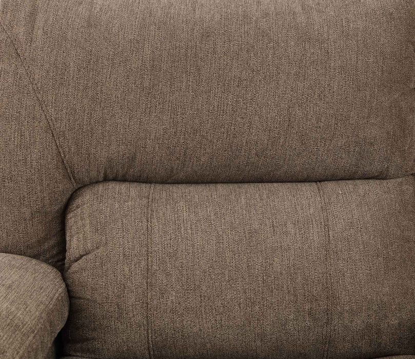 GFD Home - Ohio Manual Recliner 3Pc Living Room Set Made With Chenille Upholstery in Brown - GreatFurnitureDeal