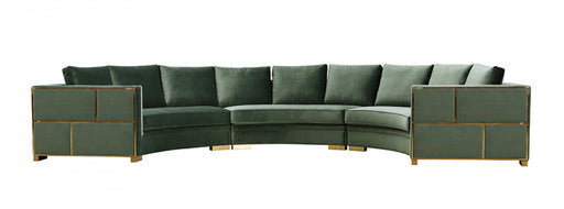 VIG Furniture - Divani Casa Ritner Modern Green Velvet Circular Sectional Sofa - VGYUHD-1840-B-GRN
