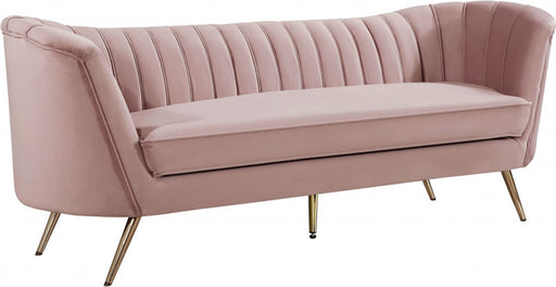 Meridian Furniture - Margo Velvet Sofa in Pink - 622Pink-S - GreatFurnitureDeal