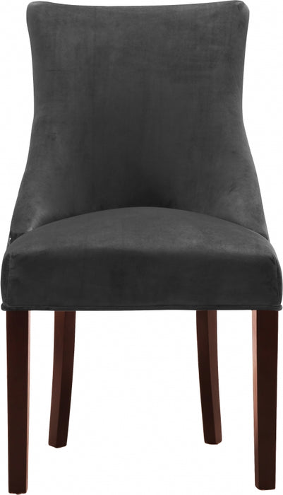 Meridian Furniture - Hannah Velvet Dining Chair Set of 2 in Grey - 774Grey-C