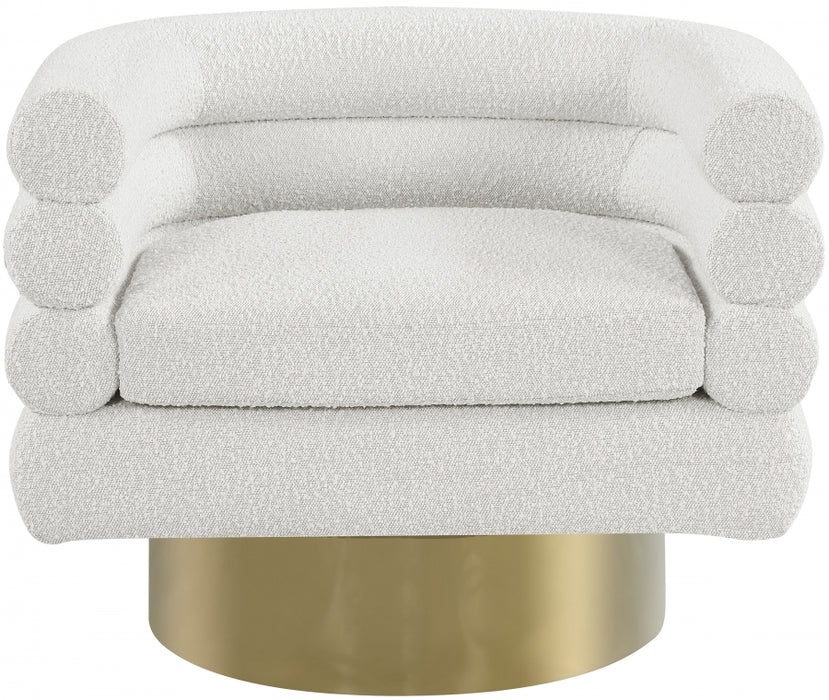 Meridian Furniture - Tessa Boucle Fabric Accent Chair in Cream - 544Cream