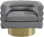Meridian Furniture - Tessa Boucle Fabric Accent Chair in Grey - 544Grey - GreatFurnitureDeal