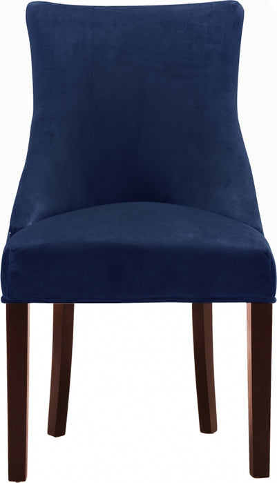 Meridian Furniture - Hannah Velvet Dining Chair Set of 2 in Navy - 774Navy-C