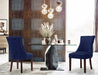Meridian Furniture - Hannah Velvet Dining Chair Set of 2 in Navy - 774Navy-C - GreatFurnitureDeal