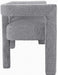 Meridian Furniture - Athena Boucle Fabric Bench in Grey - 865Grey - GreatFurnitureDeal