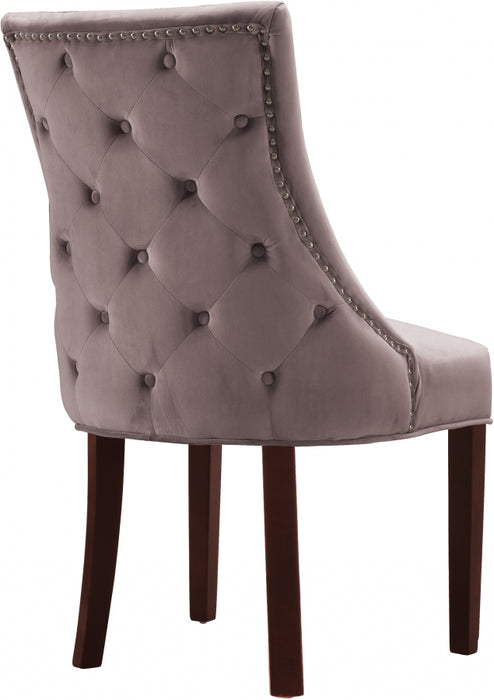 Meridian Furniture - Hannah Velvet Dining Chair Set of 2 in Pink - 774Pink-C