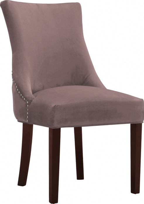 Meridian Furniture - Hannah Velvet Dining Chair Set of 2 in Pink - 774Pink-C