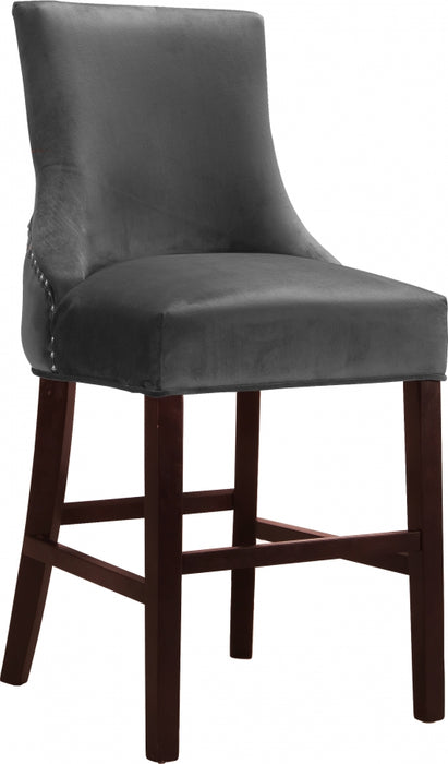 Meridian Furniture - Hannah Counter Stool Set of 2 in Grey - 775Grey-C