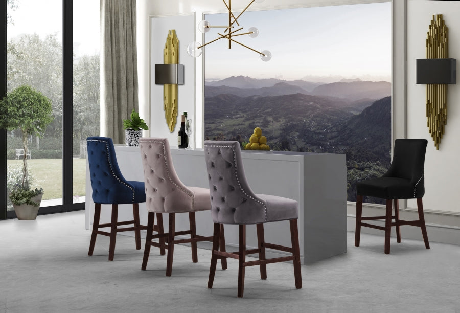 Meridian Furniture - Hannah Counter Stool Set of 2 in Grey - 775Grey-C