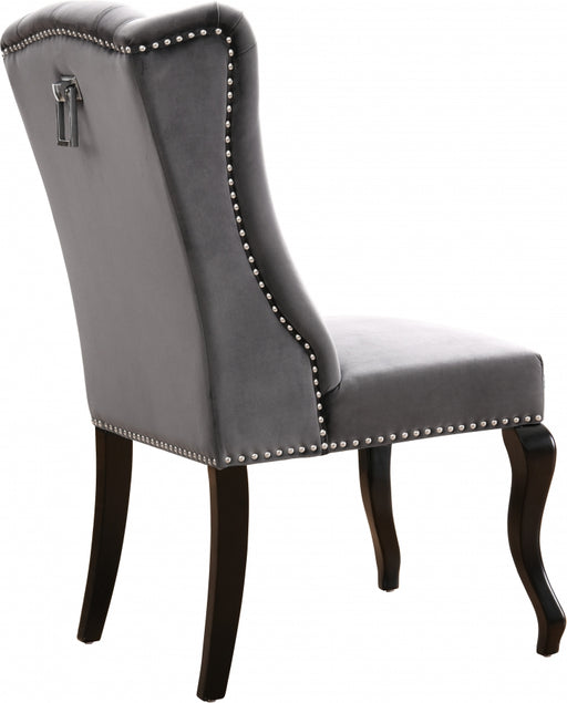 Meridian Furniture - Suri Velvet Dining Chair Set of 2 in Grey - 772Grey-C - GreatFurnitureDeal