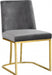 Meridian Furniture - Heidi Velvet Dining Chair Set of 2 in Grey - 776Grey-C - GreatFurnitureDeal