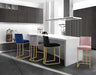 Meridian Furniture - Heidi Velvet Counter Stool Set of 2 in Grey - 777Grey-C - GreatFurnitureDeal