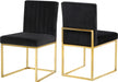 Meridian Furniture - Giselle Velvet Dining Chair Set of 2 in Black - 778Black-C - GreatFurnitureDeal