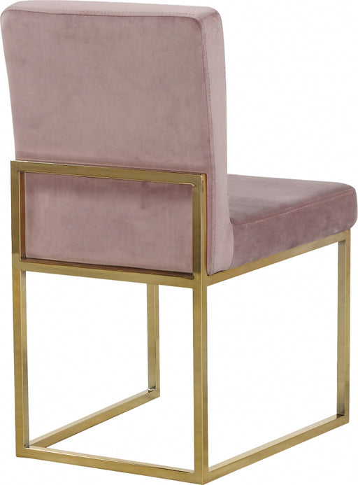 Meridian Furniture - Giselle Velvet Dining Chair Set of 2 in Pink - 778Pink-C - GreatFurnitureDeal