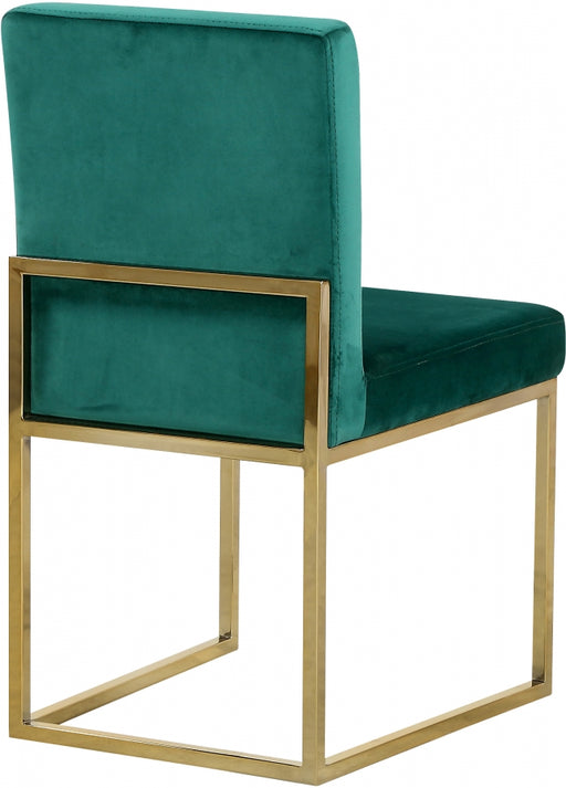 Meridian Furniture - Giselle Velvet Dining Chair Set of 2 in Green - 778Green-C - GreatFurnitureDeal