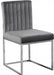 Meridian Furniture - Giselle Velvet Dining Chair Set of 2 in Grey - 779Grey-C - GreatFurnitureDeal