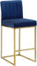 Meridian Furniture - Giselle Velvet Counter Stool Set of 2 in Navy - 781Navy-C - GreatFurnitureDeal