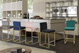 Meridian Furniture - Giselle Velvet Counter Stool Set of 2 in Navy - 781Navy-C - GreatFurnitureDeal
