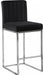 Meridian Furniture - Giselle Velvet Counter Stool Set of 2 in Black - 782Black-C - GreatFurnitureDeal