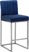 Meridian Furniture - Giselle Velvet Counter Stool Set of 2 in Navy - 782Navy-C - GreatFurnitureDeal