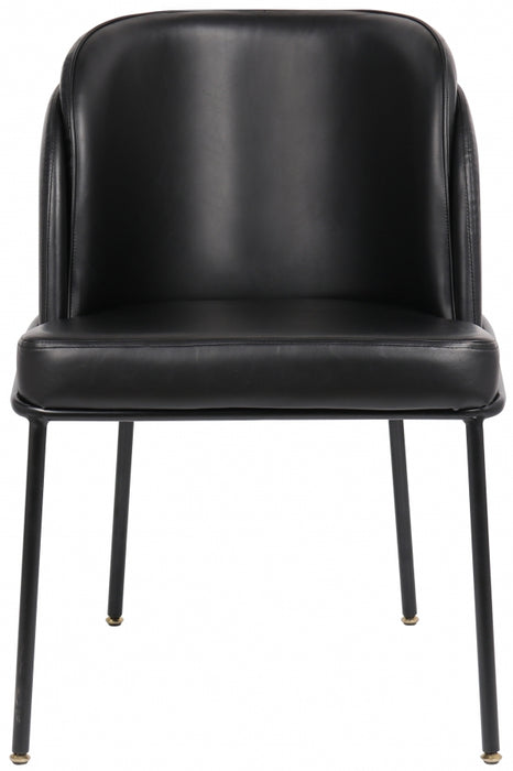 Meridian Furniture - Jagger Faux Leather Dining Chair in Black (Set of 2) - 883Black-C - GreatFurnitureDeal