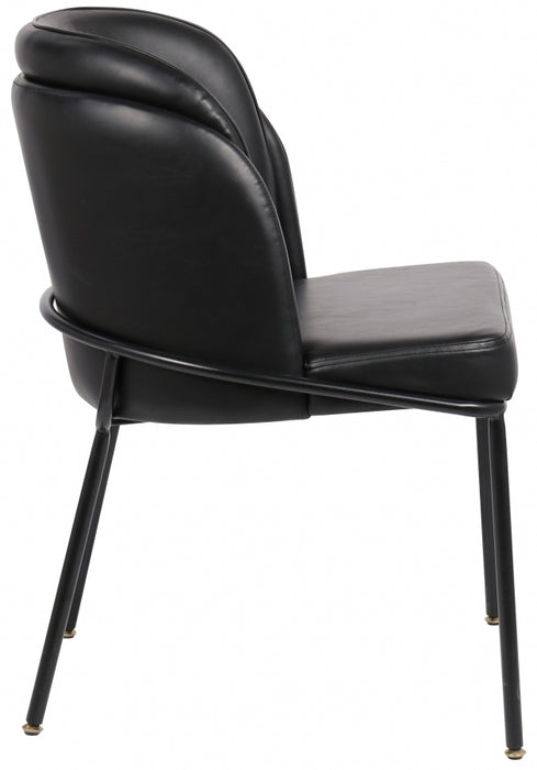 Meridian Furniture - Jagger Faux Leather Dining Chair in Black (Set of 2) - 883Black-C - GreatFurnitureDeal