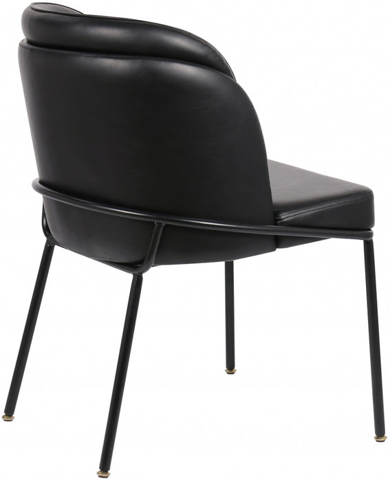 Meridian Furniture - Jagger Faux Leather Dining Chair in Black (Set of 2) - 883Black-C