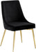Meridian Furniture - Karina Velvet Dining Chair Set of 2 in Black - 783Black-C - GreatFurnitureDeal
