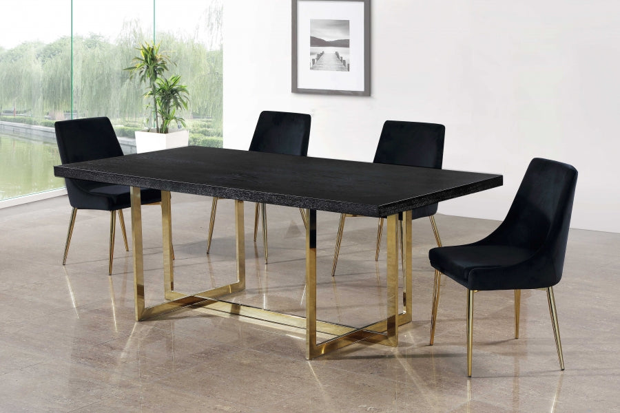 Meridian Furniture - Karina Velvet Dining Chair Set of 2 in Black - 783Black-C