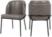 Meridian Furniture - Jagger Faux Leather Dining Chair in Grey (Set of 2) - 883Grey-C - GreatFurnitureDeal