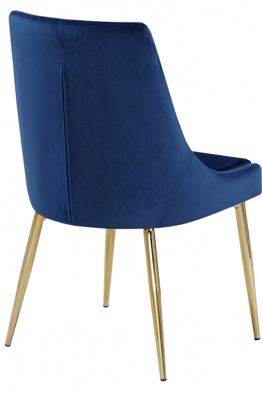 Meridian Furniture - Karina Velvet Dining Chair Set of 2 in Navy - 783Navy-C - GreatFurnitureDeal