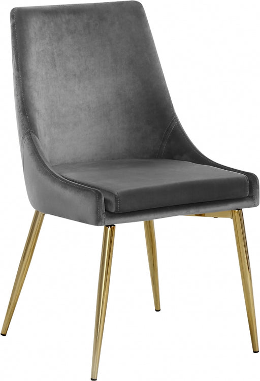 Meridian Furniture - Karina Velvet Dining Chair Set of 2 in Grey - 783Grey-C - GreatFurnitureDeal