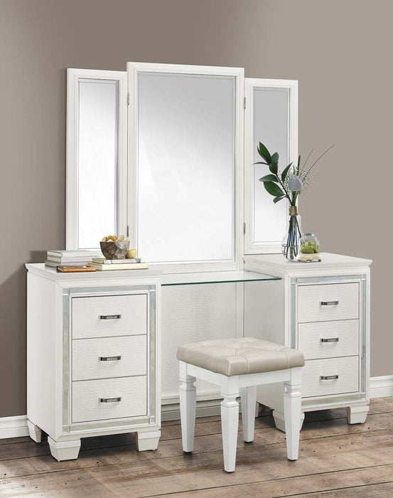 Homelegance - Allura Vanity Dresser with Mirror in White -1916W-15-14